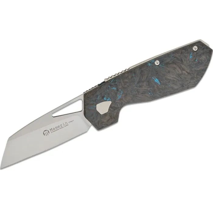 Нож Maserin W2, M390, fat carbon, синій Фото