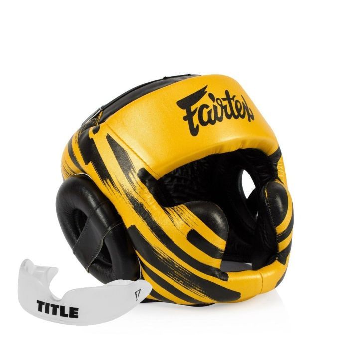 Боксерский шлем Fairtex HG16 Gold XL Фото