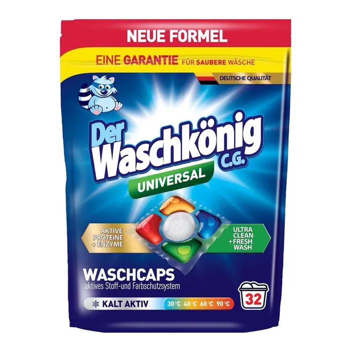 Капсулы для стирки Waschkonig Universal Пятиятикамерные 32 шт. Фото