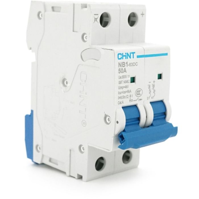 Автоматический выключатель CHINT NB1-63DC 2P C50 DC500V Фото