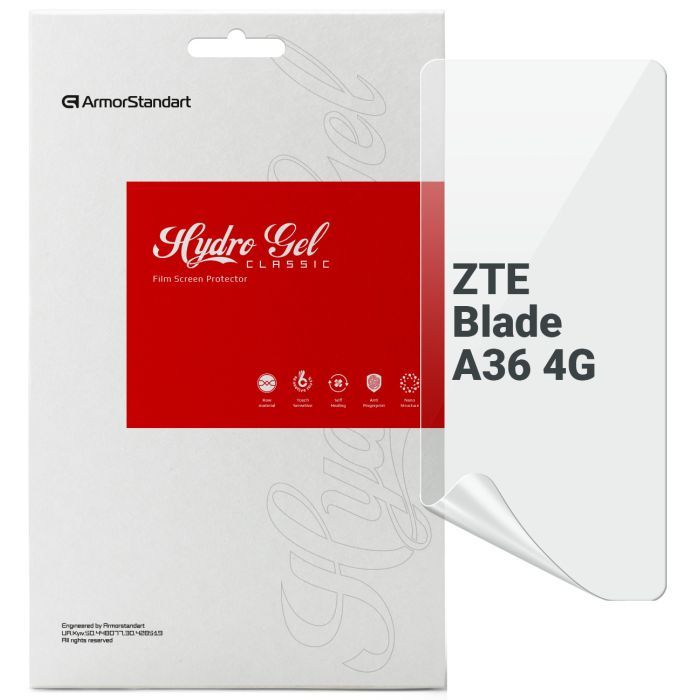 Пленка защитная Armorstandart hydrogel ZTE Blade A36 4G Фото