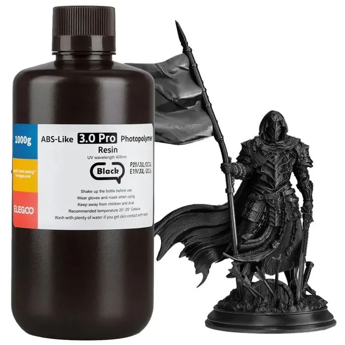 Фотополимерная смола ELEGOO Resin, ABS-like 3.0 pro 1кг, black Фото