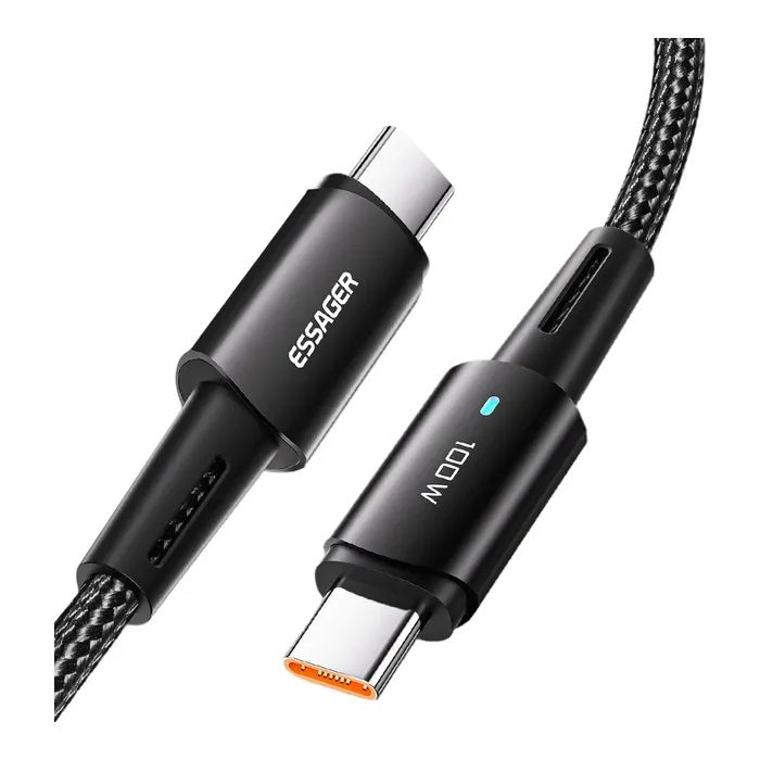 Дата кабель Essager USB-C to USB-C 3.0m 100W black Фото