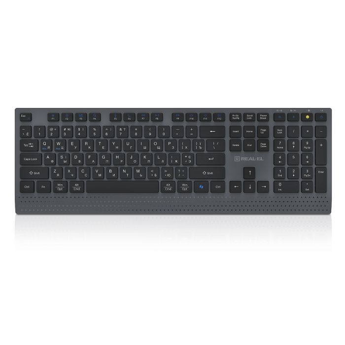 Клавиатура REAL-EL RK-715W Wireless/Bluetooth Black/Gray Фото