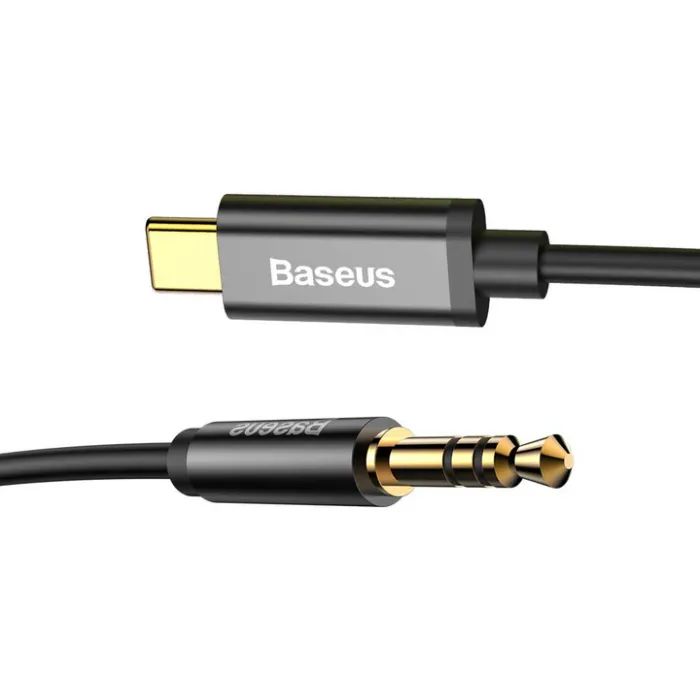 Кабель мультимедийный Baseus USB-C to 3.5mm M 1.2m black Фото