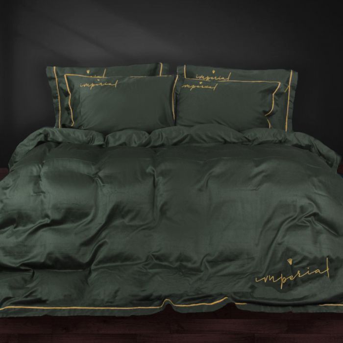 Постельное белье MirSon Сатин Imperial Satin Emerald 175х210 двуспальный Фото