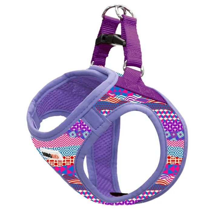 Шлей для собак MISOKO&CO фиолетовая с узором S Фото