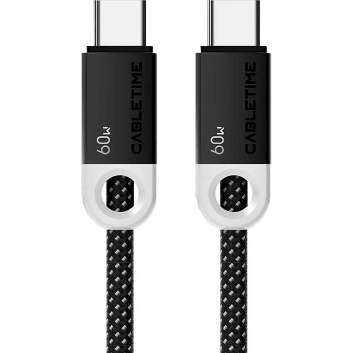 Дата кабель Cabletime USB-C to USB-C 1.0m PD60W Фото