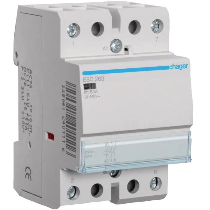 Автоматический выключатель Hager 63 A 230V 2NO 3P (B) Фото