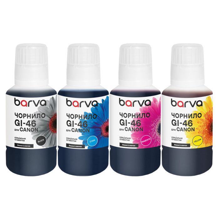 Чернила Barva Canon GI-46 SET 4x135 мл, OneKey, pigment Фото