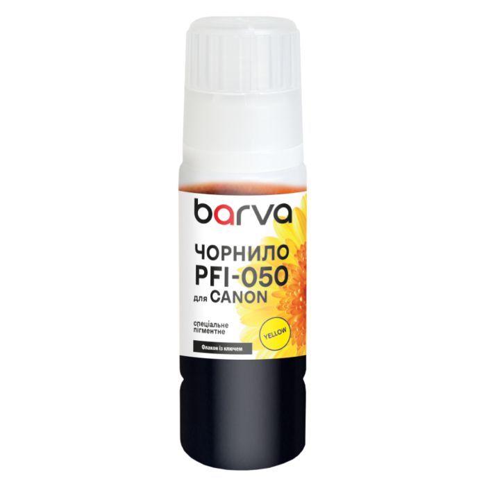 Чернила Barva Canon PFI-050 Special, 70мл, Yellow pigmented Фото