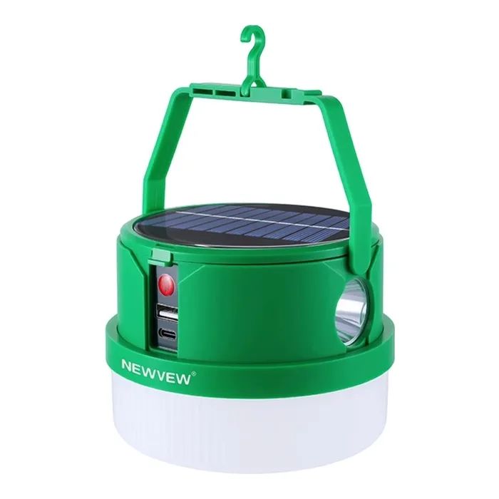 Фонарь NEWVEW NV-E972 50W Solar Panel 2400mAh Green Фото