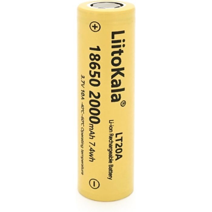 Аккумулятор Liitokala 18650 2000mah (1900-2000mah), 3.7V(2.75-4.2V), Yel Фото