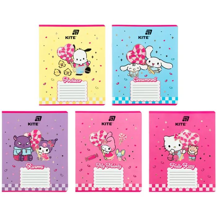 Тетрадь Kite Hello Kitty and Friends, 18 аркушів, лінія Фото