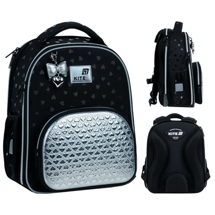 Портфель Kite Education каркасний 556 Black&Silver Фото