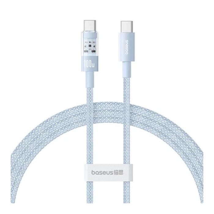 Дата кабель Baseus USB-C to USB-C 1.0m 100W blue Фото