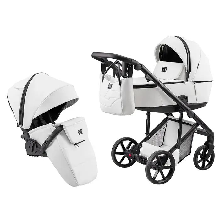 Коляска Adamex 2 в 1 Dolce Eco SA-1 білий Фото