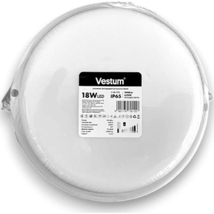 Светильник Vestum LED S 18W круг 6500K 220V Фото