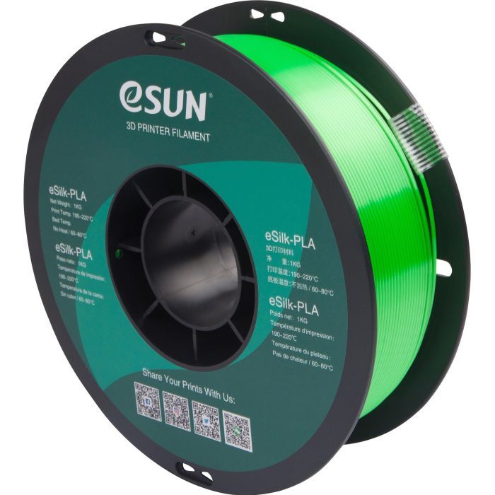 Пластик для 3D-принтера eSUN ePLA-Silk 1,75mm 1kg GREEN Фото