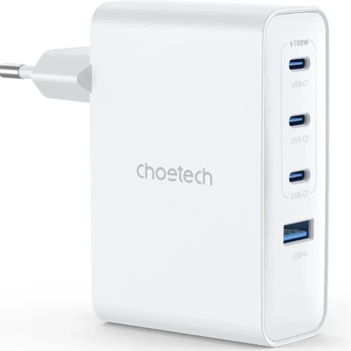 Зарядное устройство Choetech 3xUSB-C + 1xUSB PD100W GaN Фото