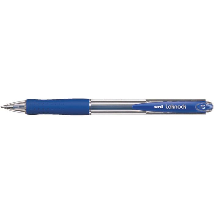 Ручка шариковая UNI retractable, 0.7mm, Blue, LAKNOCK fine Фото